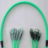 12 Fiber Armored Breakout FC LC OM3 Multimode Patch Cable