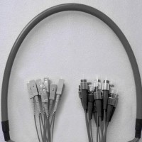 12 Fiber Armored Breakout FC SC 50 Multimode Patch Cable
