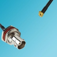 BNC Bulkhead Female to MMCX Male Right Angle RF Cable