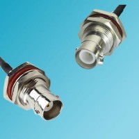 BNC Bulkhead Female to RP BNC Bulkhead Female RF Cable