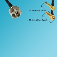 F Male to MS156 Male Right Angle RF Cable