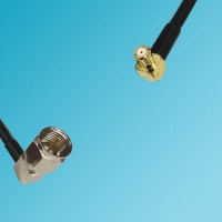 F Male Right Angle to RP MCX Male Right Angle RF Cable