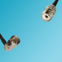 F Male Right Angle to UHF Female RF Cable