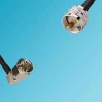 F Male Right Angle to UHF Male RF Cable