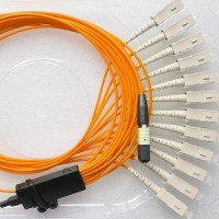 12 Fiber MPO SC 50/125 OM2 Multimode Fanout Patch Cable