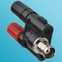 Y Type BNC Female to Two Banana Female Adapter 3 Way