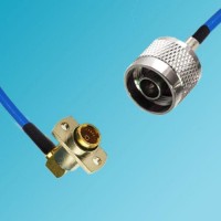 BMA 2 Hole Female Right Angle to N Male Semi-Flexible Cable