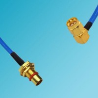 BMA Bulkhead Male to SMA Male Right Angle Semi-Flexible Cable