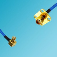 MCX Male Right Angle to SMA 4 Hole Female Semi-Flexible Cable