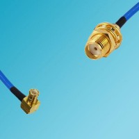 MCX Male Right Angle to SMA Bulkhead Female Semi-Flexible Cable
