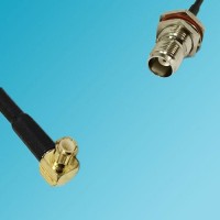 MCX Male Right Angle to TNC Bulkhead Female Semi-Flexible Cable 6inch