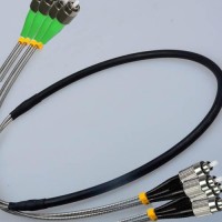Indoor/Outdoor 4 Fiber FC/APC FC Patch Cable 9/125 Singlemode