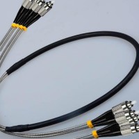 Indoor/Outdoor 4 Fiber FC FC Patch Cable 50/125 OM2 Multimode