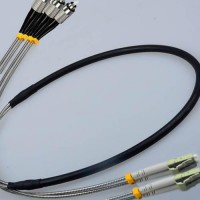 Indoor/Outdoor 4 Fiber FC LC Patch Cable 50/125 OM2 Multimode