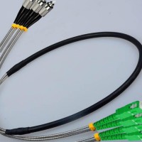 Indoor/Outdoor 4 Fiber FC SC/APC Patch Cable 9/125 Singlemode