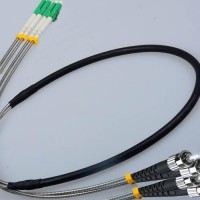Indoor/Outdoor 4 Fiber LC/APC ST Patch Cable 9/125 Singlemode