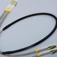 Indoor/Outdoor 4 Fiber LC LC Patch Cable 50/125 OM2 Multimode