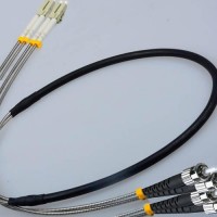 Indoor/Outdoor 4 Fiber LC ST Patch Cable 50/125 OM2 Multimode