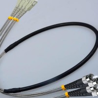 Indoor/Outdoor 4 Fiber SC ST Patch Cable 50/125 OM2 Multimode