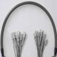 12 Fiber Armored Breakout LC SC 62.5 Multimode Patch Cable