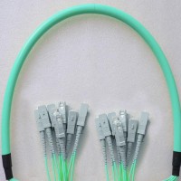 12 Fiber Armored Breakout SC SC OM4 Multimode Patch Cable