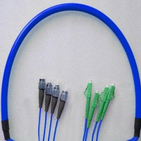4 Fiber Armored Breakout FC/UPC LC/APC Singlemode Patch Cable