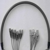 6 Fiber Armored Breakout FC SC 50 Multimode Patch Cable