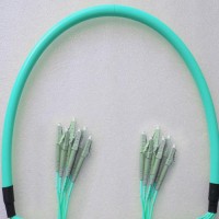 6 Fiber Armored Breakout LC LC OM3 Multimode Patch Cable
