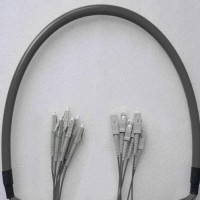 6 Fiber Armored Breakout LC SC 62.5 Multimode Patch Cable