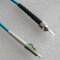 LC ST Simplex Armored Patch Cable 50/125 OM3 Multimode