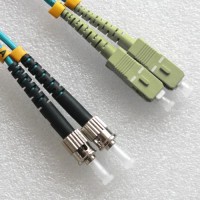 SC ST Duplex Armored Patch Cable 50/125 OM3 Multimode