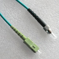 SC ST Simplex Armored Patch Cable 50/125 OM3 Multimode