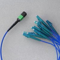 Armored 12 Fiber MPO(MTP) LC/UPC Singlemode Fanout Patch Cable