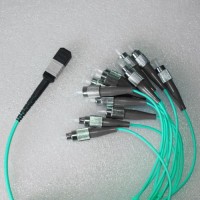 Armored 12 Fiber MPO(MTP) FC OM3 Multimode Fanout Patch Cable