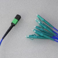 Armored 8 Fiber MPO(MTP) LC/UPC Singlemode Fanout Patch Cable