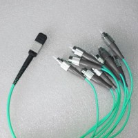 Armored 8 Fiber MPO(MTP) FC OM3 Multimode Fanout Patch Cable
