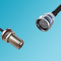 N Bulkhead Female to 4.3/10 Mini DIN Female RF Cable