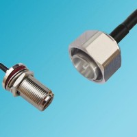 N Bulkhead Female to 4.3/10 Mini DIN Male RF Cable