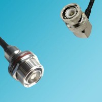 BNC Male Right Angle to 7/16 DIN Bulkhead Female RF Cable