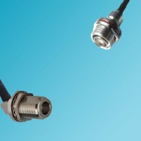 N Bulkhead Female Right Angle to 7/16 DIN Bulkhead Female RF Cable
