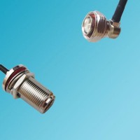 7/16 DIN Male Right Angle to N Bulkhead Female RF Cable