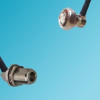 N Bulkhead Female Right Angle to 7/16 DIN Male Right Angle RF Cable