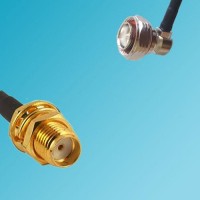 7/16 DIN Male Right Angle to SMA Bulkhead Female RF Cable
