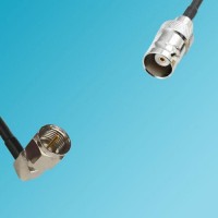 BNC Female to F Male Right Angle RF Cable