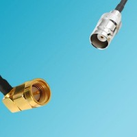 BNC Female to SMA Male Right Angle RF Cable