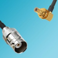 BNC Female to SMB Bulkhead Male Right Angle RF Cable