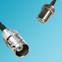BNC Female to UHF Bulkhead Female RF Cable