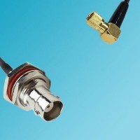 Microdot 10-32UNF M5 Male Right Angle to BNC Bulkhead Female RF Cable