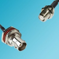 BNC Bulkhead Female to Mini UHF Bulkhead Female RF Cable