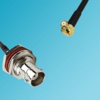 BNC Bulkhead Female to RP MCX Male Right Angle RF Cable